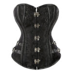 Sexy Corset With Chain Embroidery Floral Steampunk Corset