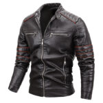 Hot Sale Men's Slim Leather Jacket - Image 3