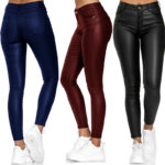 Fashion New Women Lady Girls Female PU Leather Pant