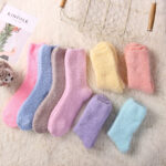 Most Popular Womens Short Fluffy Microfiber Home Thick Socks