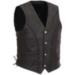 High Quality Racing Leather Vest Leather Motorbike Vest - Image 5