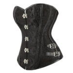 Sexy Corset With Chain Embroidery Floral Steampunk Corset - Image 5