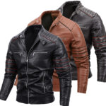 Hot Sale Men's Slim Leather Jacket - Image 4