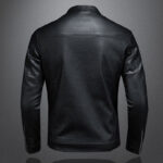 Spring Autumn Leather Jacket Men Stand Collar - Image 5
