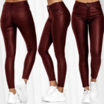 Fashion New Women Lady Girls Female PU Leather Pant - Image 7