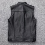 Men Fashion High Quality Leather Motorbike Vest Outdoor - Image 5