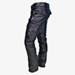 Men Pu Leather Casual Pants Punk Retro Goth Slim Fit - Image 2