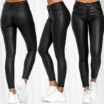 Fashion New Women Lady Girls Female PU Leather Pant - Image 2
