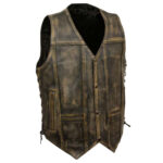 High Quality Racing Leather Vest Leather Motorbike Vest