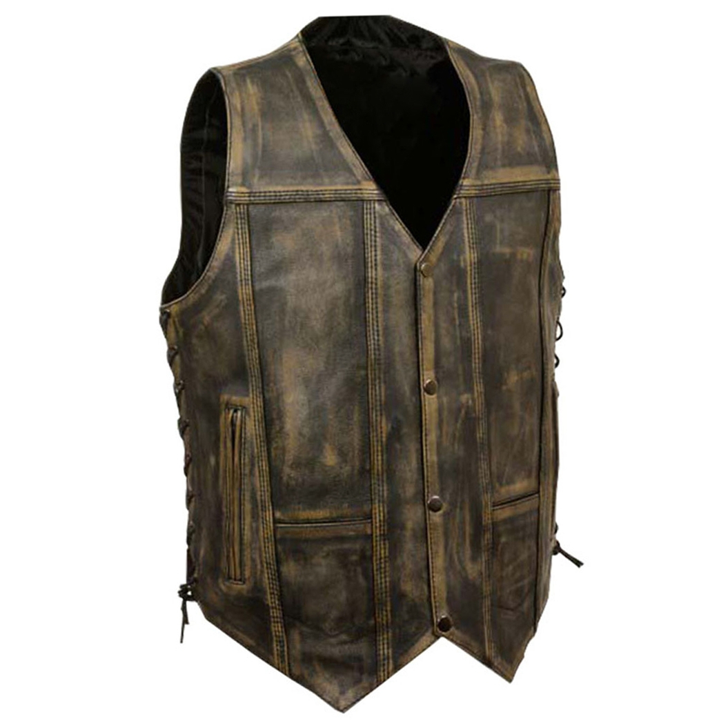 4 High Quality Racing Leather Vest Leather Motorbike Vest - Image 1