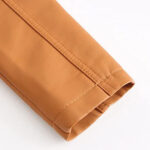 Women Brown Leather Coat Jacket - Image 5