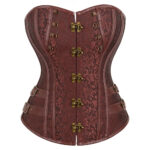 Sexy Corset With Chain Embroidery Floral Steampunk Corset - Image 6