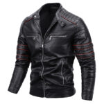 Hot Sale Men's Slim Leather Jacket