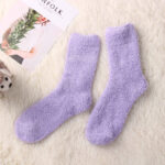 Most Popular Womens Short Fluffy Microfiber Home Thick Socks - Image 4