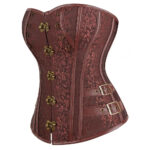 Sexy Corset With Chain Embroidery Floral Steampunk Corset - Image 2