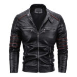 Hot Sale Men's Slim Leather Jacket - Image 7