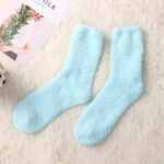Most Popular Womens Short Fluffy Microfiber Home Thick Socks - Image 5