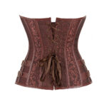 Sexy Corset With Chain Embroidery Floral Steampunk Corset - Image 3